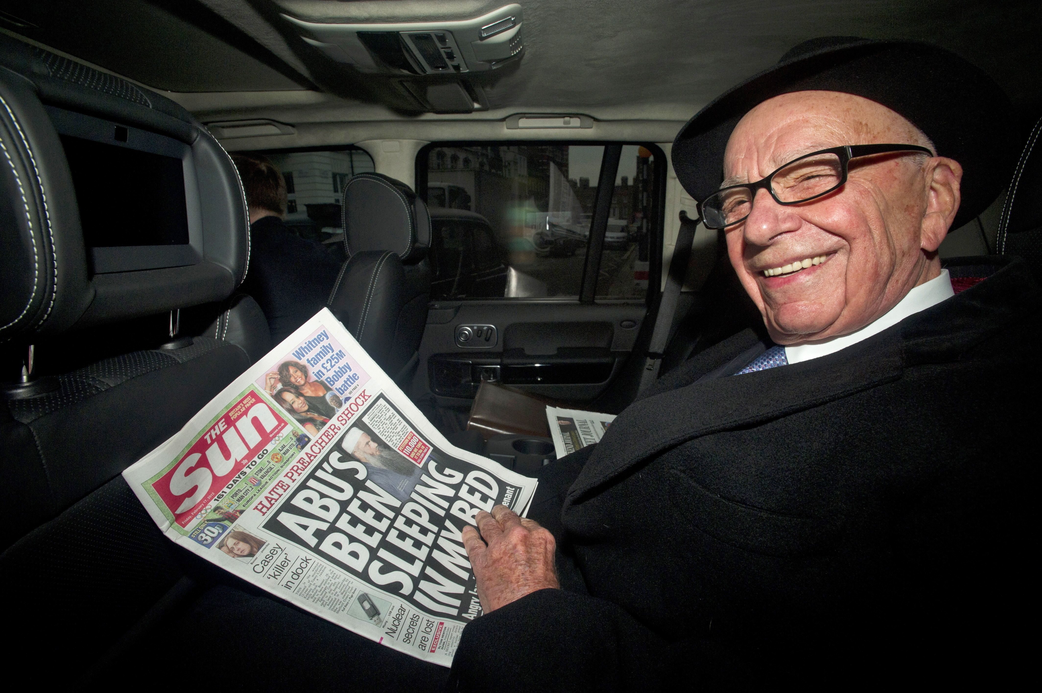 Mandatory Credit: Photo by Facundo Arrizabalaga/EPA/Shutterstock (7663478b) News Corp Chairman Rupert Murdoch Leaves His House in London Britain 17 February 2012 the 80-year-old Tycoon is to Address Staff at the Tabloid Sun Newspaper Following the Arrest of Five Senior Journalists in Connection with Corruption Allegations in an Initial Response to the Arrests Murdoch Dismissed Fresh Speculation Over the Future of the Sun a Tabloid with a Daily Circulation of 2 7 Million United Kingdom London Britain Media Murdoch - Feb 2012