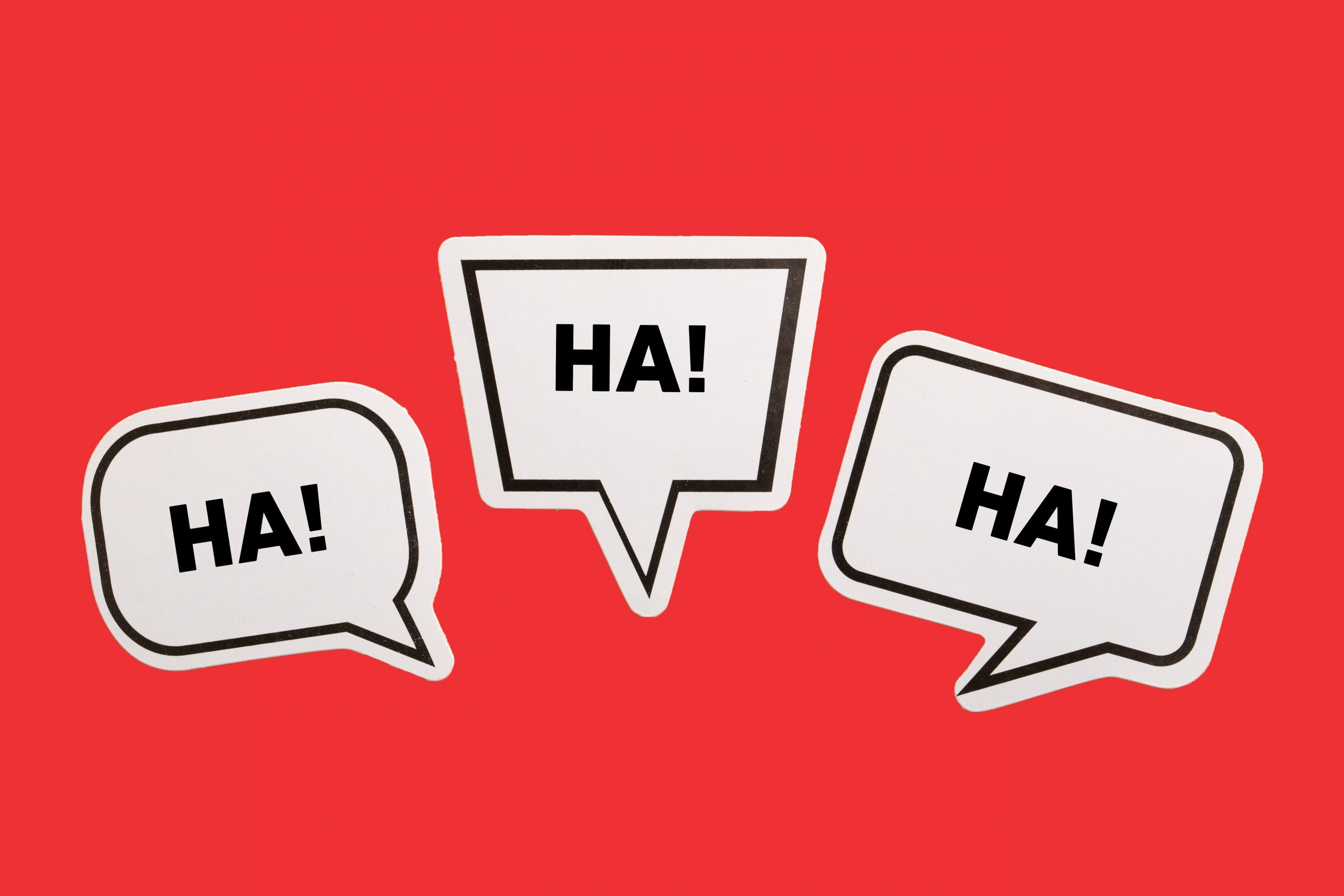 laughing speech bubbles