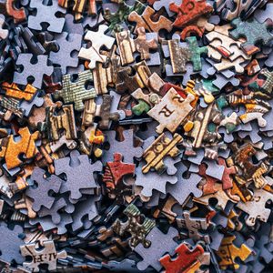 Jigsaw puzzle color background