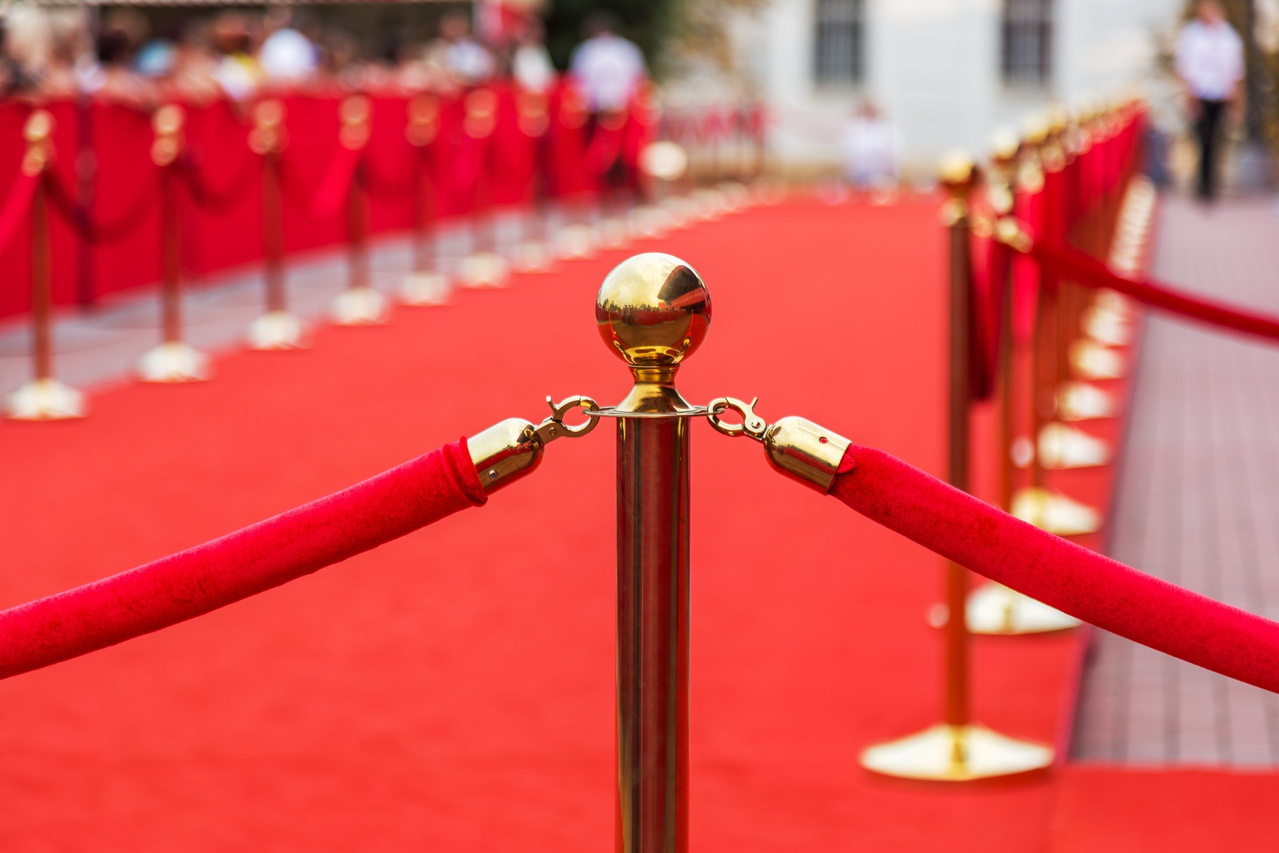 Way to success on the red carpet (Barrier rope)