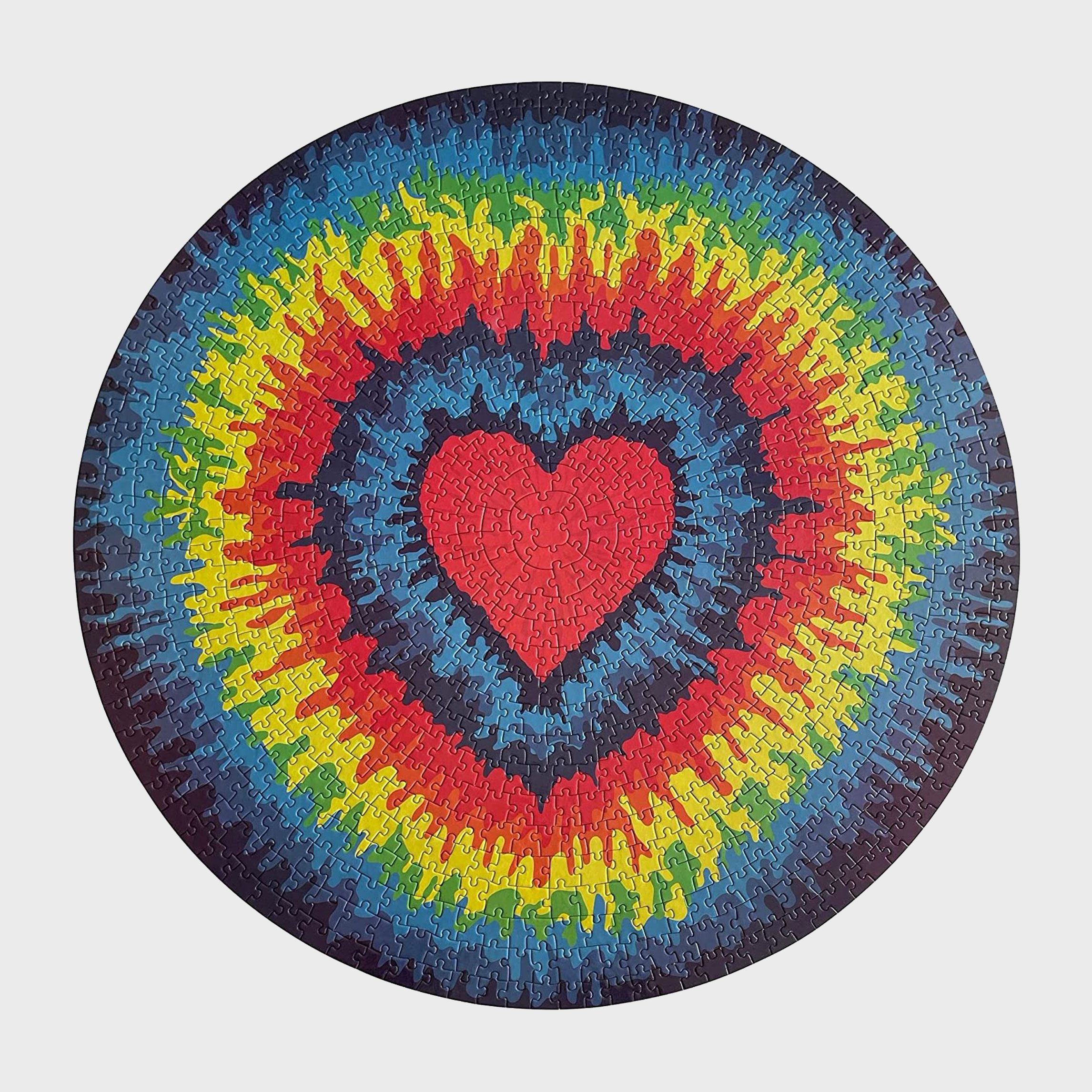 Retro Tie Dye Heart by Spyglass Puzzles