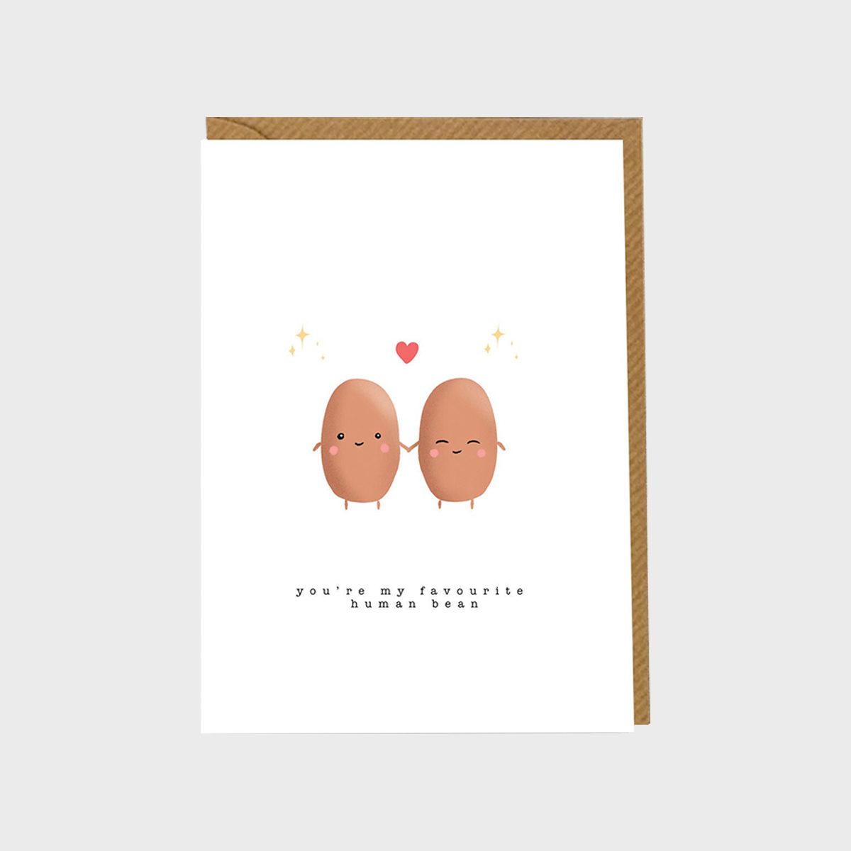 Youre My Favorite Human Bean Valentines Card