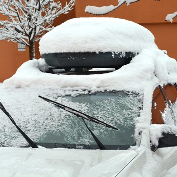 car snow storm windshield wipers up