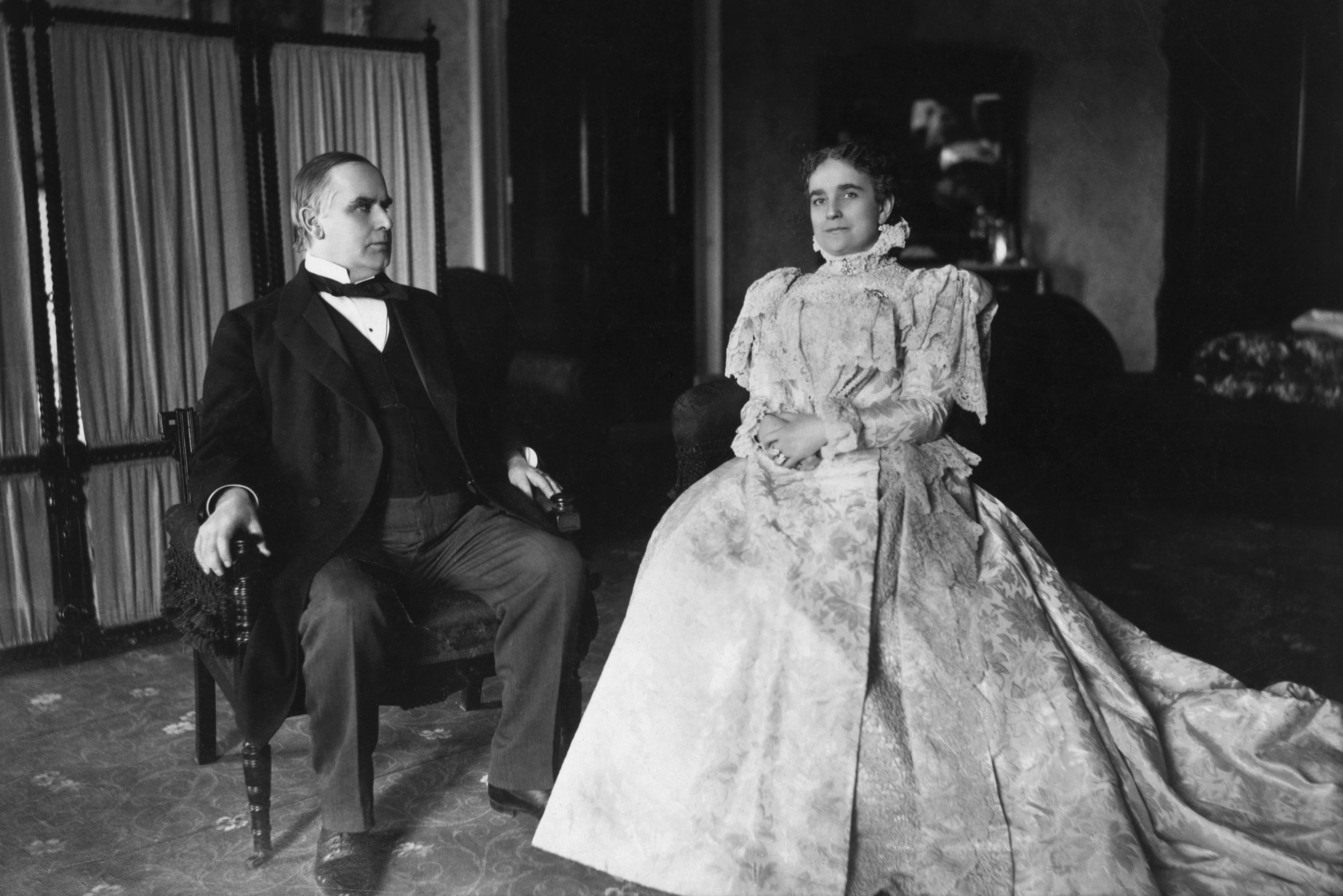 William Mckinley and wife Ida Saxon Mckinley