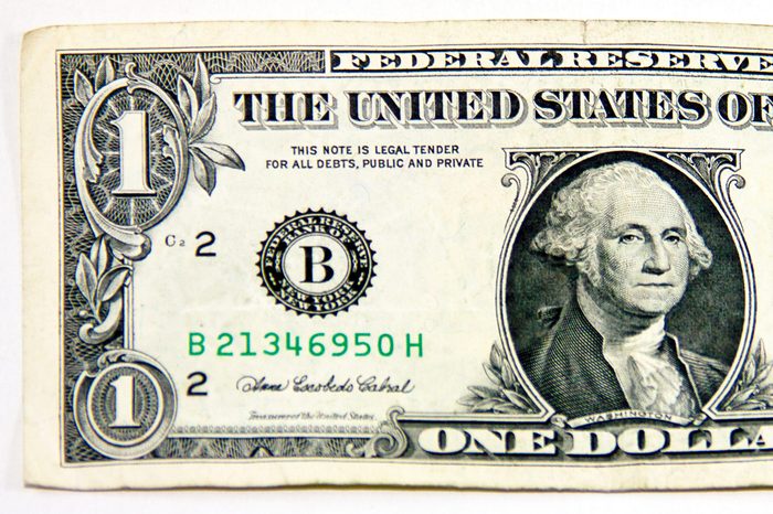 one dollar bill