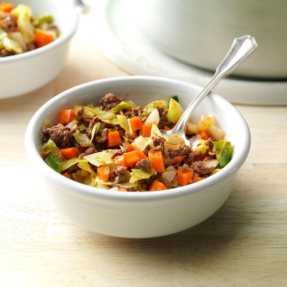 Saucy Beef and Cabbage Supper