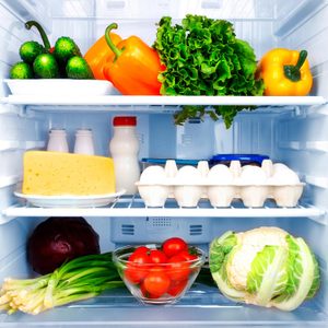 Refrigerator full of food