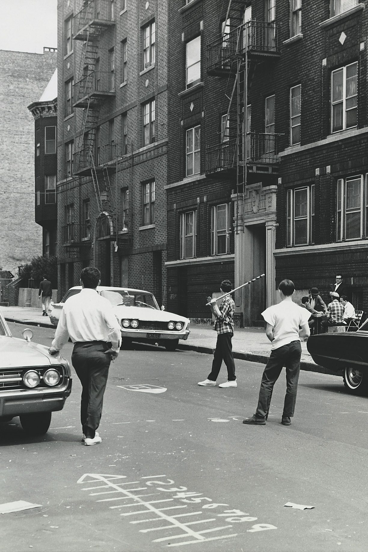 street games playing in street vintage photo