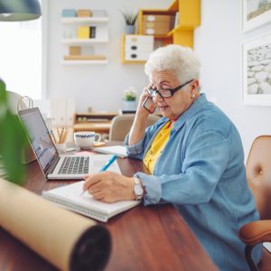 Senior woman at home