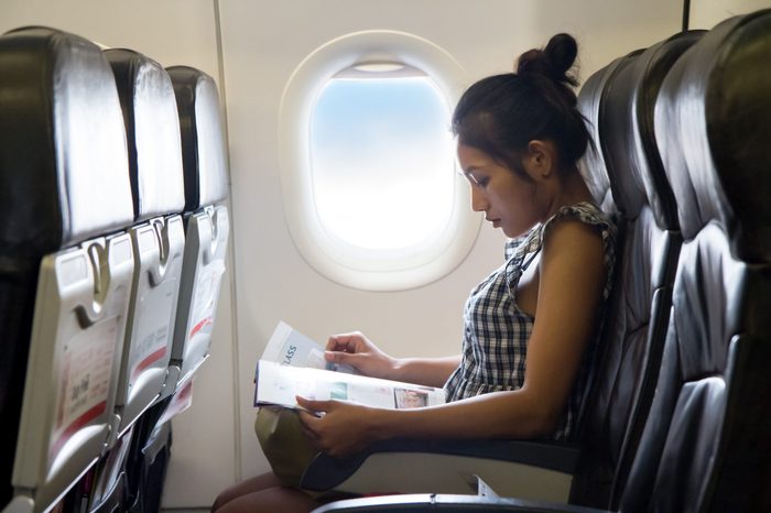 Passenger in the airplane