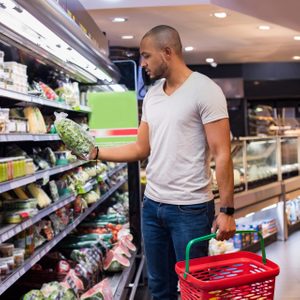 Man at supermarket