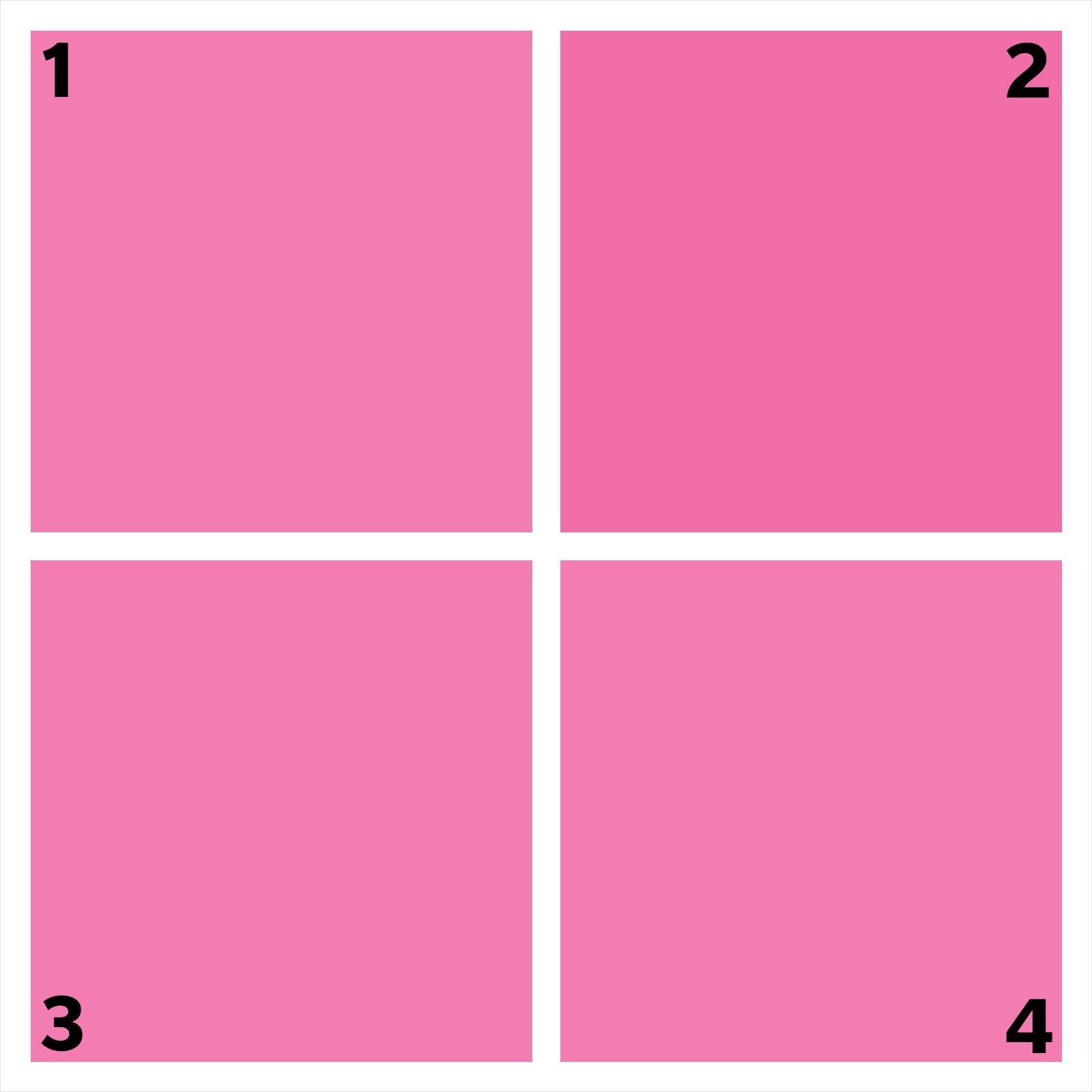 four pink squares. one is different.