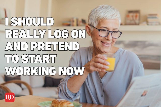 Meme text on image of an older lady reading the newspaper