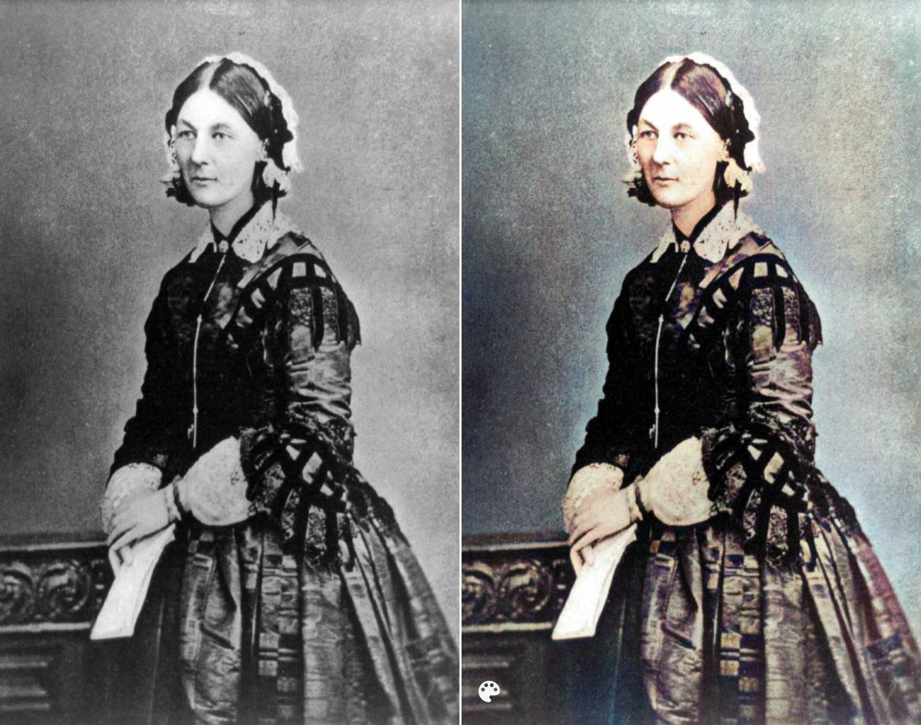 colorized florence nightingale