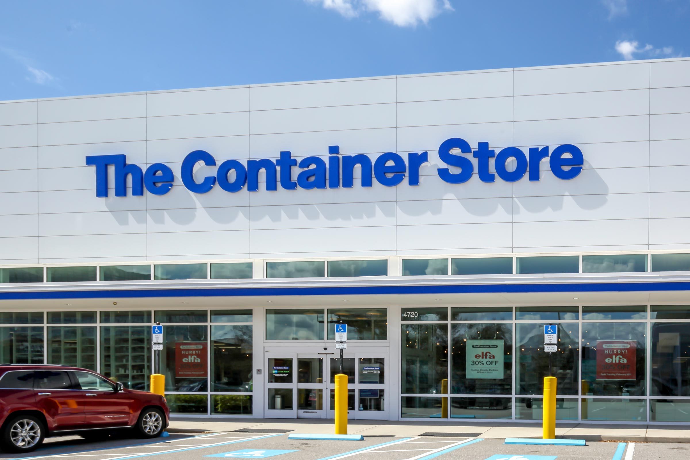 facade of The Container Store in Tampa, Florida