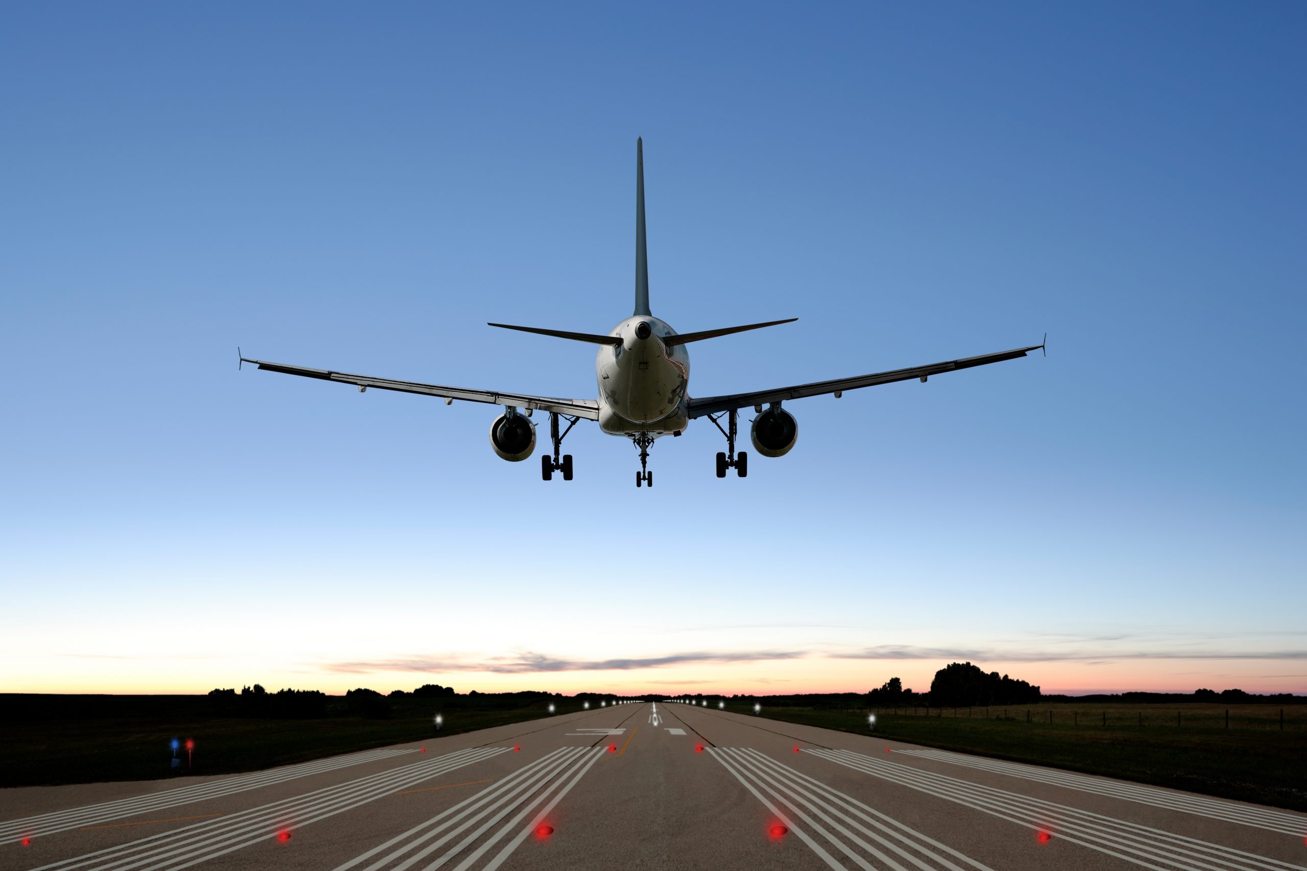 XXL jet airplane landing