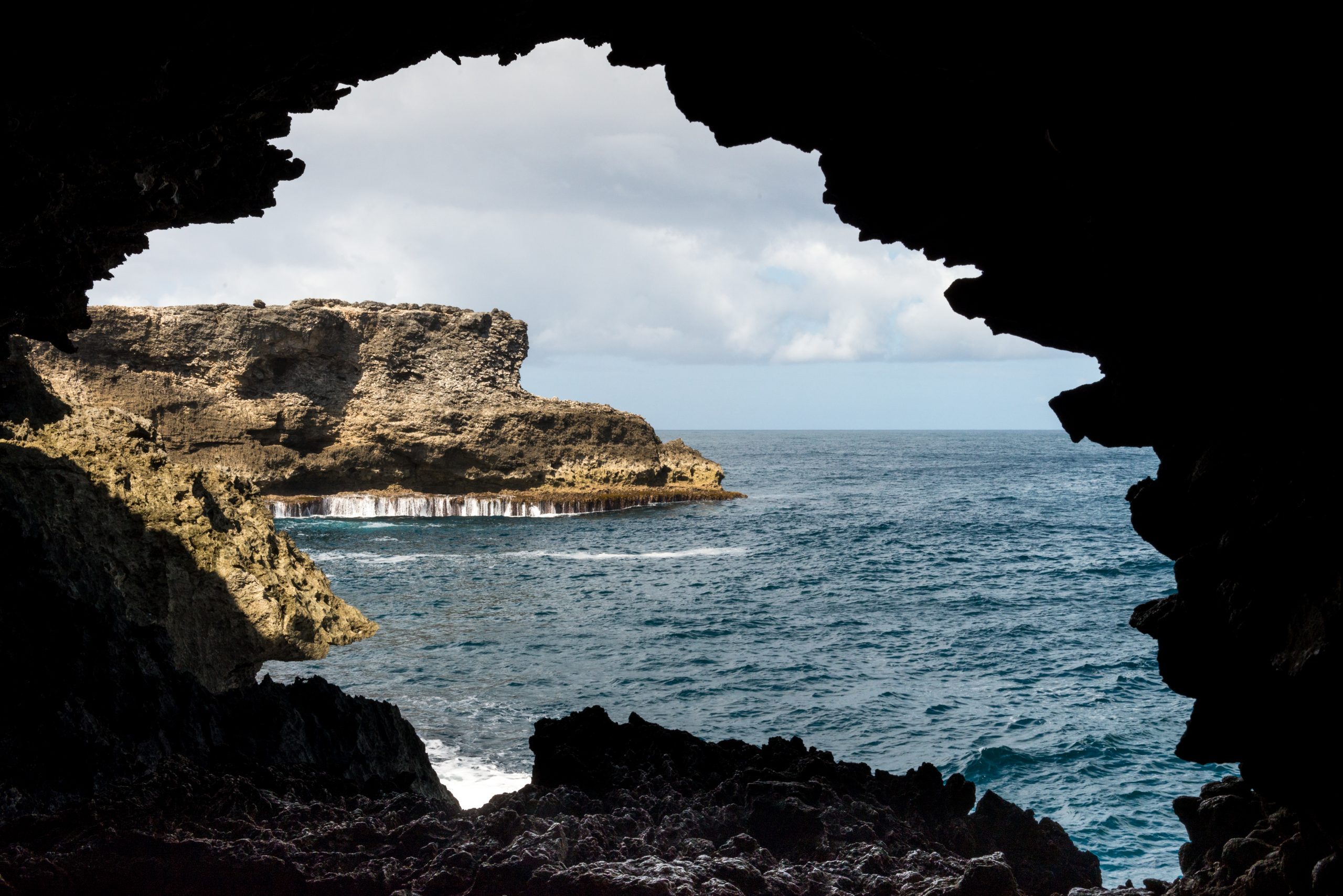 Silhouette from Animal Flower Cave, Barbados