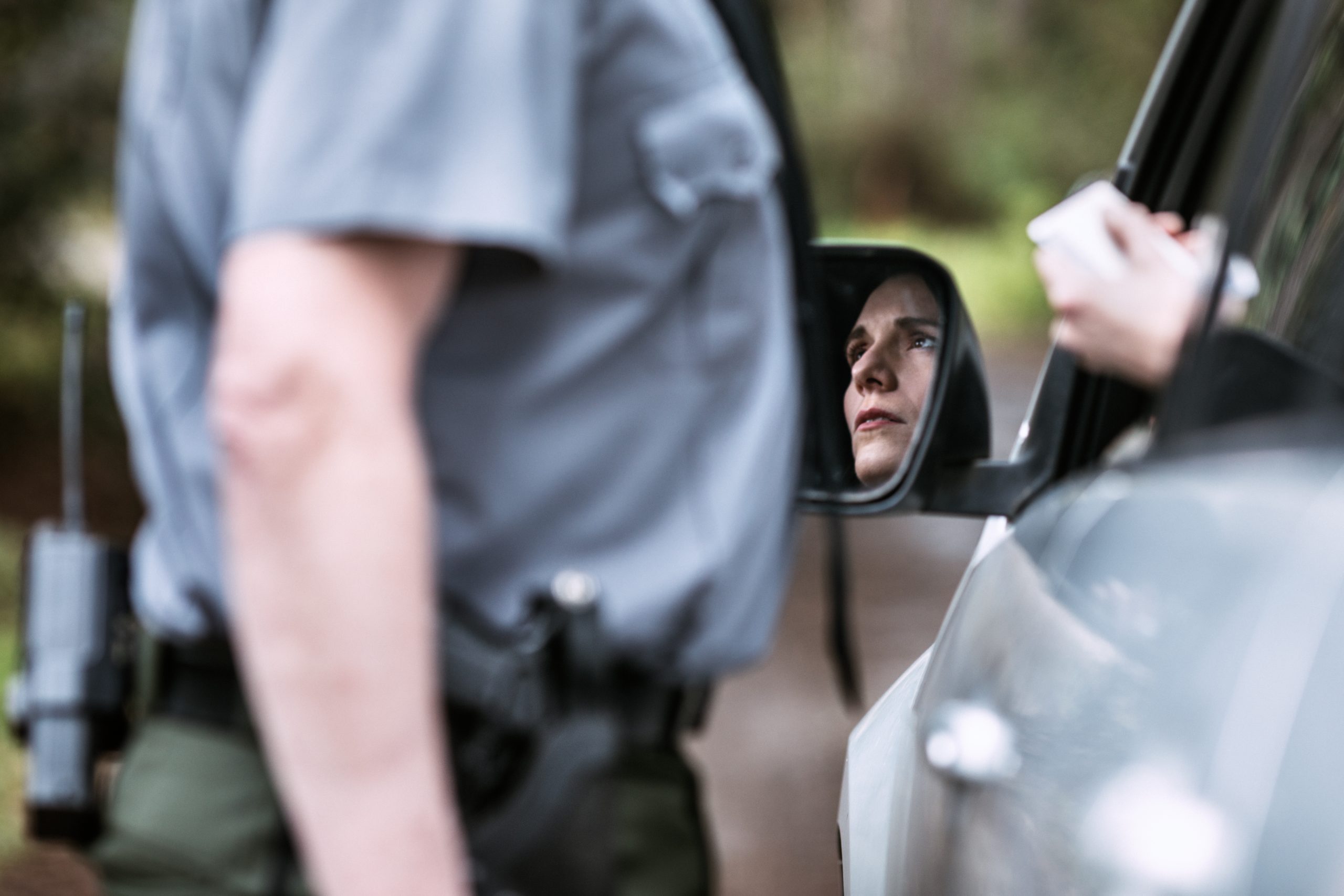 Police Officer Making Traffic Stop