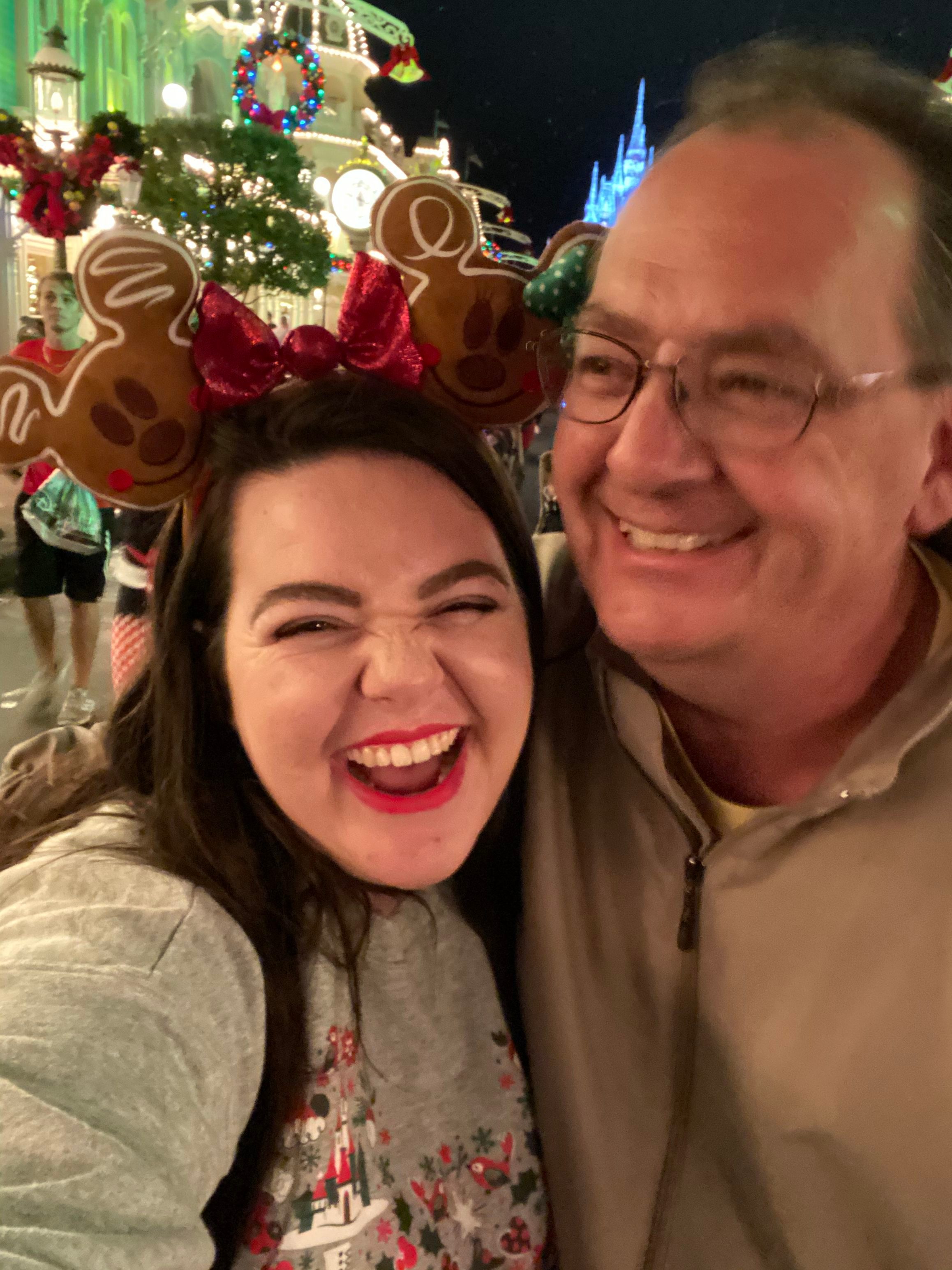 megan dubois and father at disney