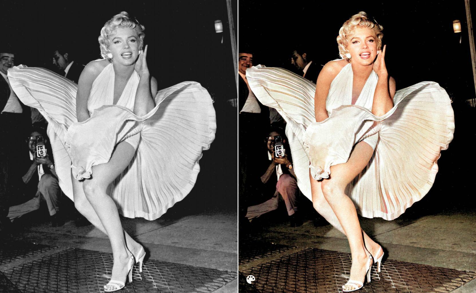 colorized marilyn monroe