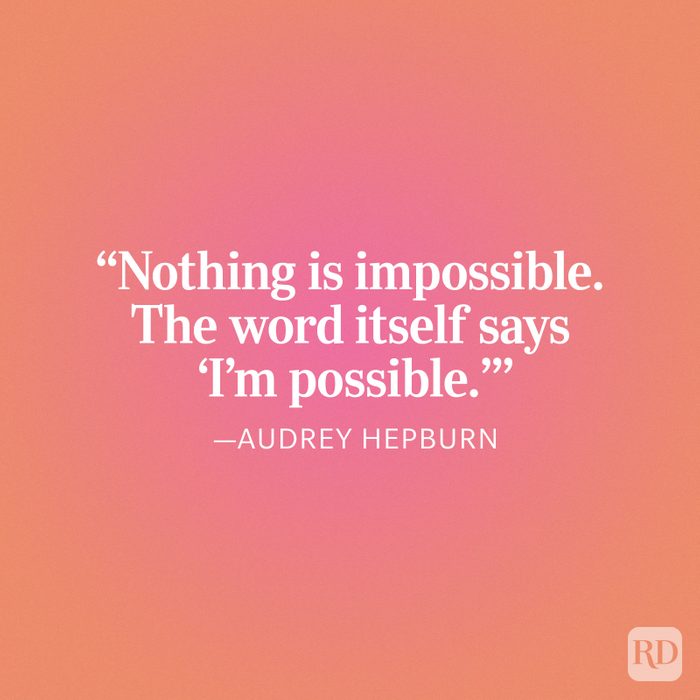 Audrey Hepburn Impossible Quote