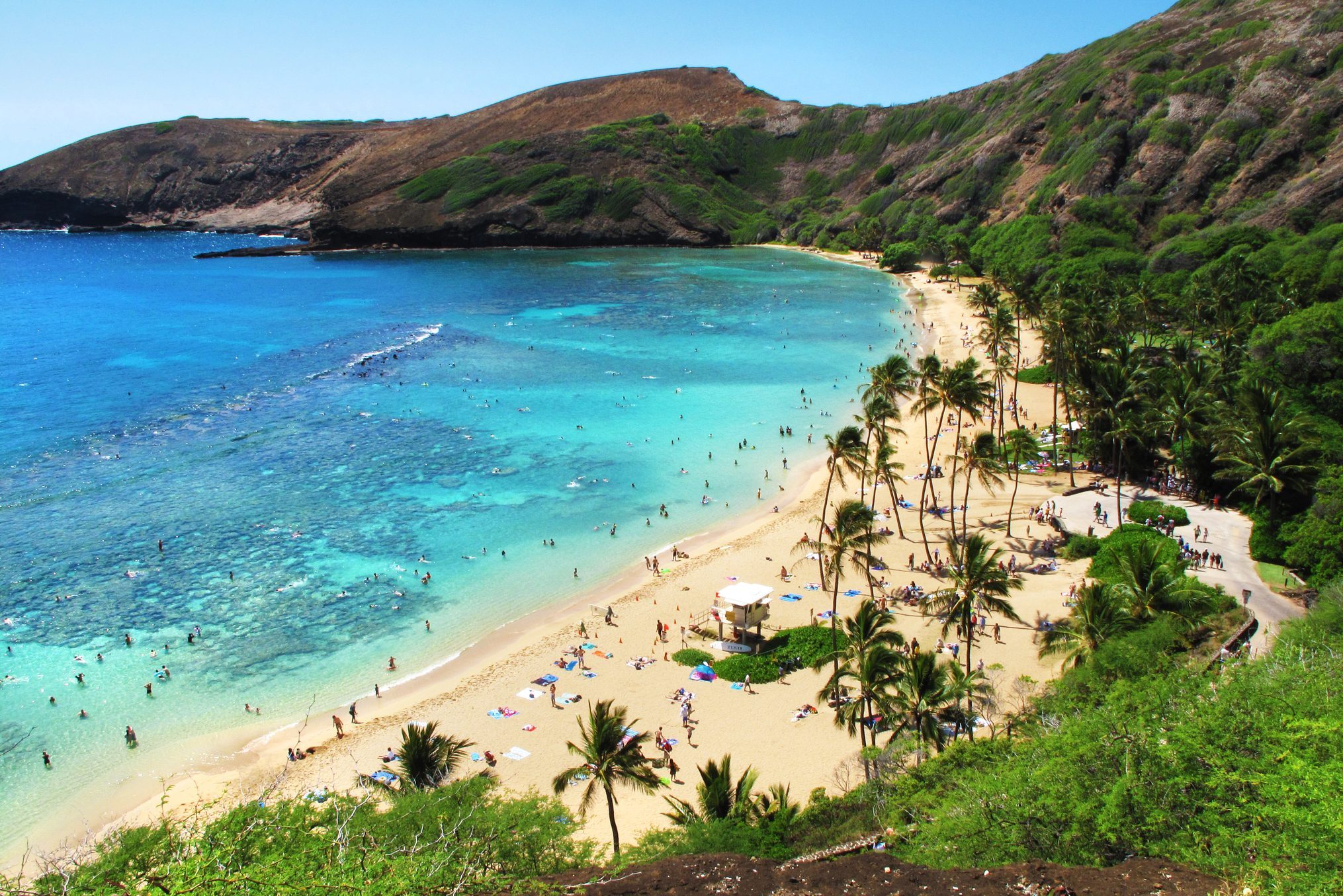 Hanauma Bay on the Island of O'ahu in the United States of America