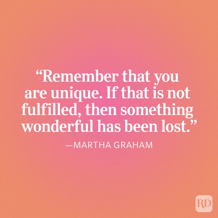 Martha Graham Unique Quote