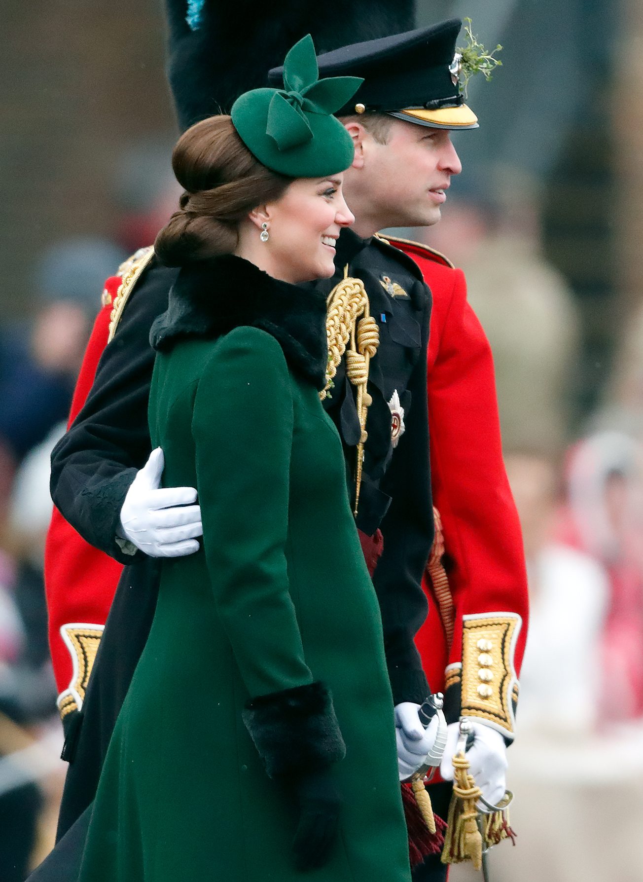 The Duke And Duchess Of Cambridge Attend The Irish Guards St Patrick's Day Parade