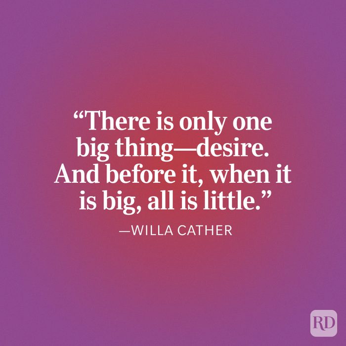Willa Cather One Big Thing Quote