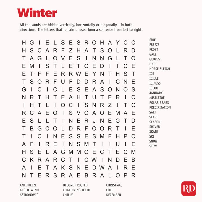 Winter Word search