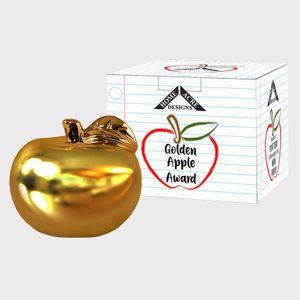 Ceramic Gold Apple Teacher Appreciation Gift