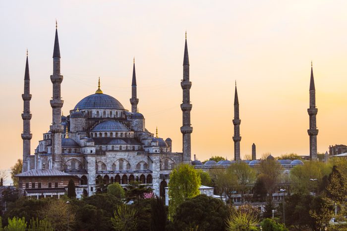 Blue Mosque at sunset