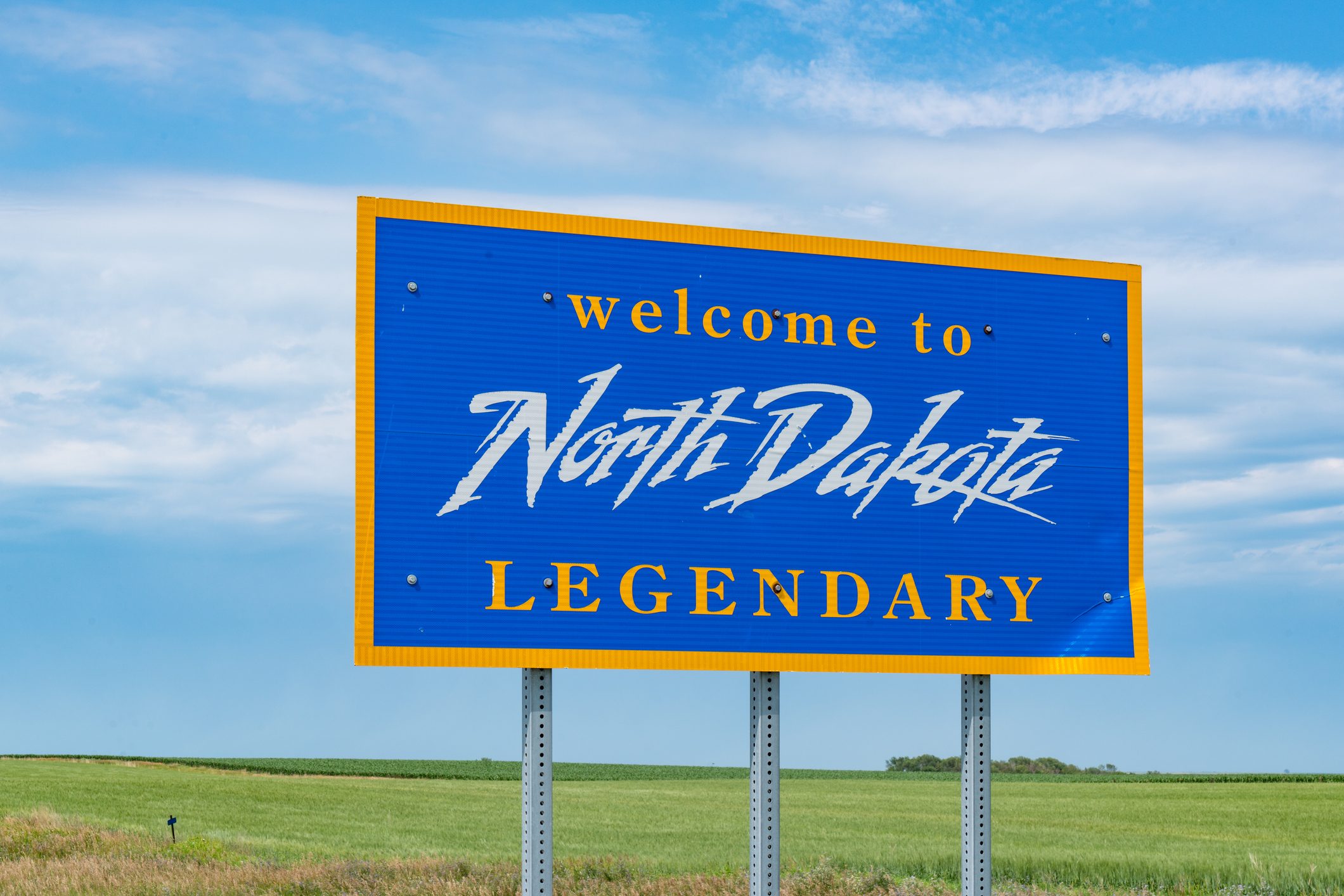 North Dakota Welcome Sign