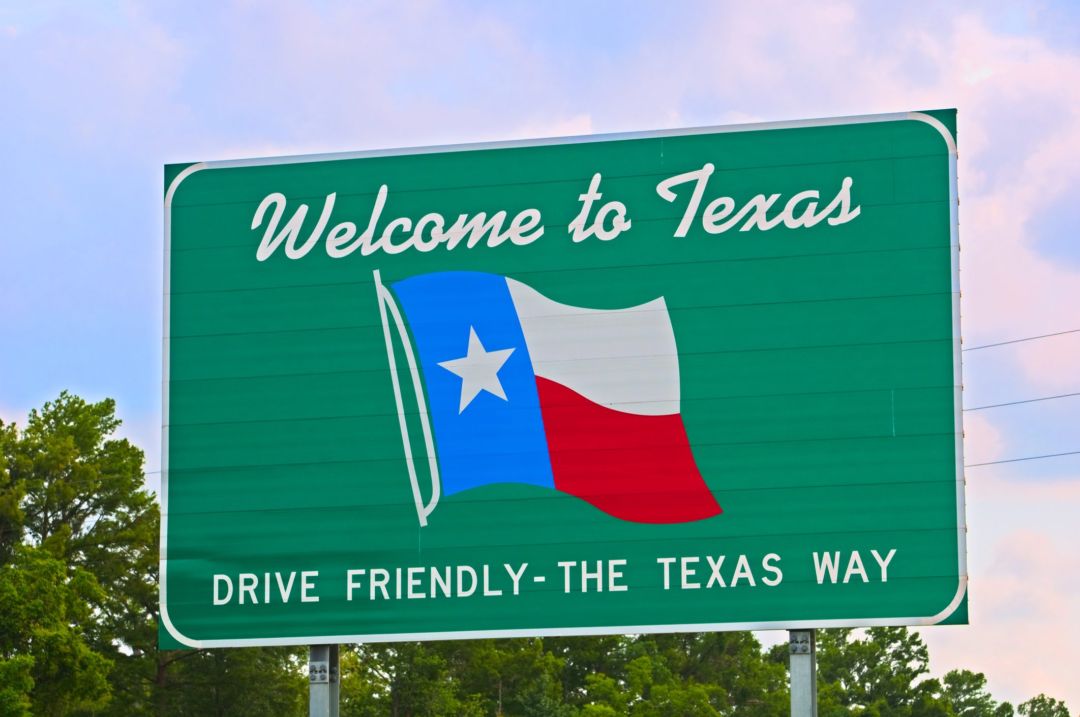 Texas Welcome Sign