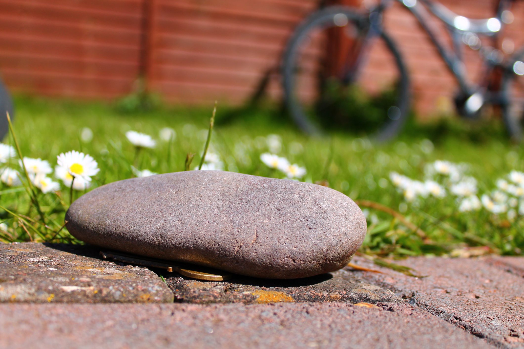 Hidden key under a stone