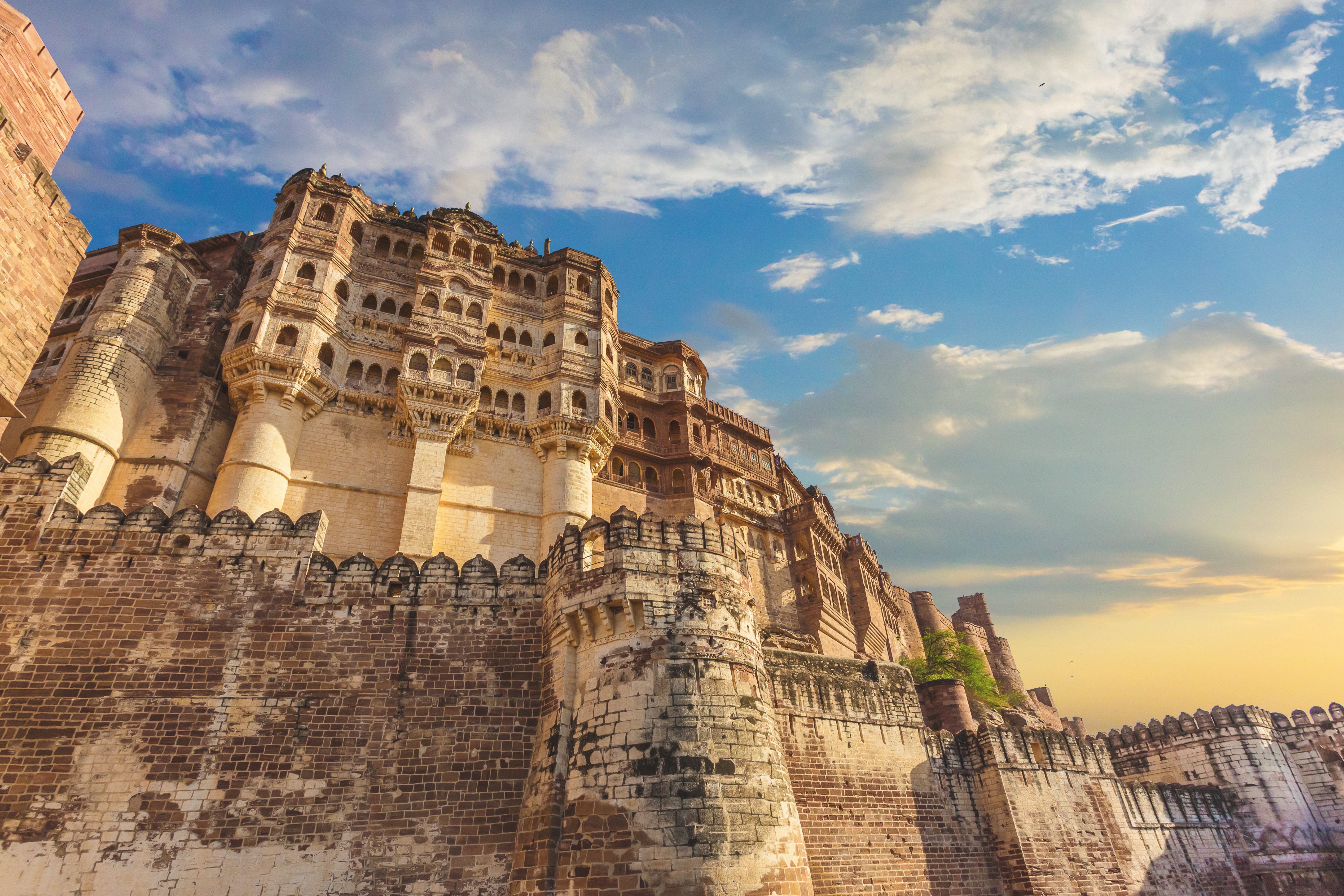 Mehrangarh Fort in the Blue City of Jodhpur, Rajasthan, India