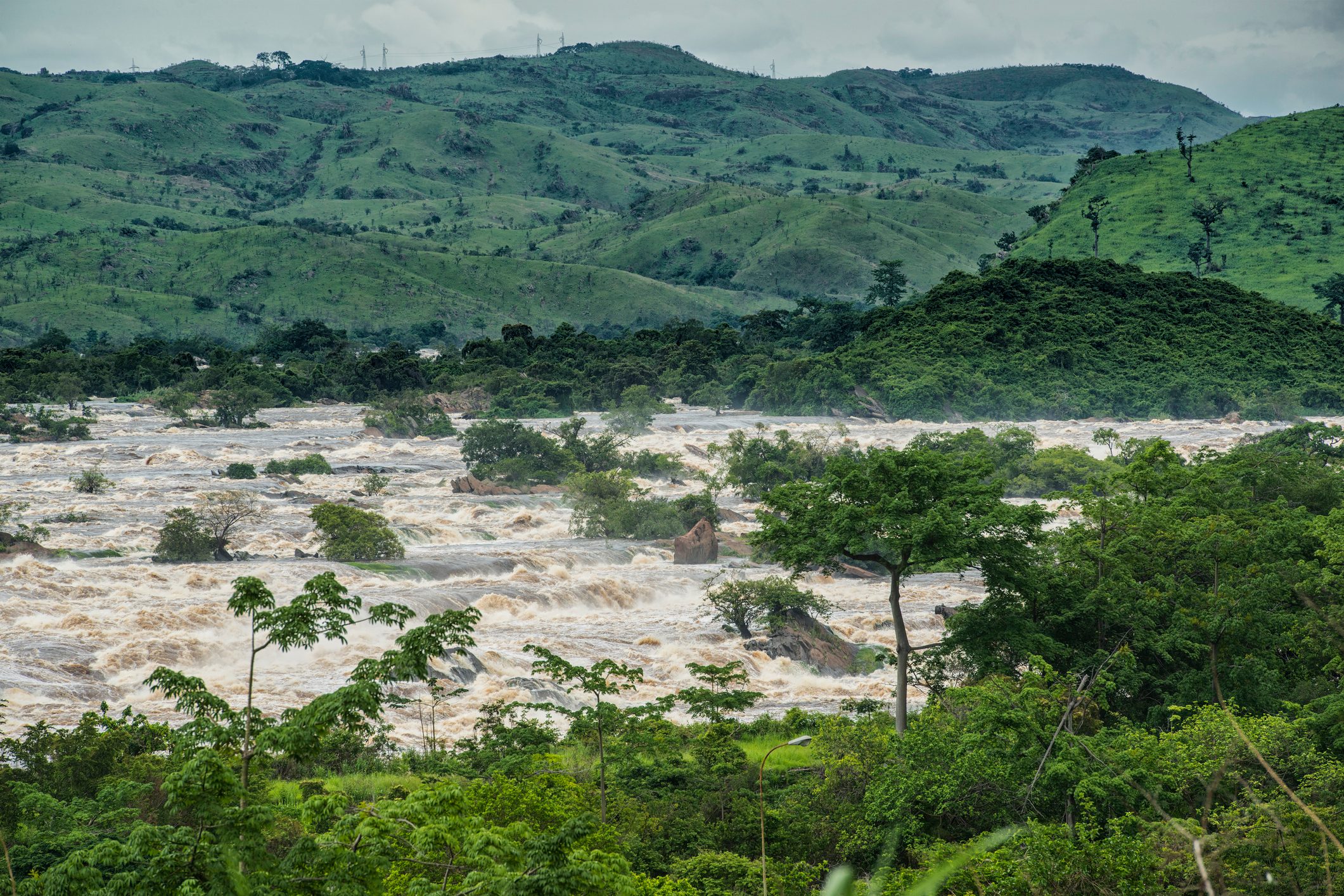 Inga Rapids of Livingstone Falls at Lower Congo River