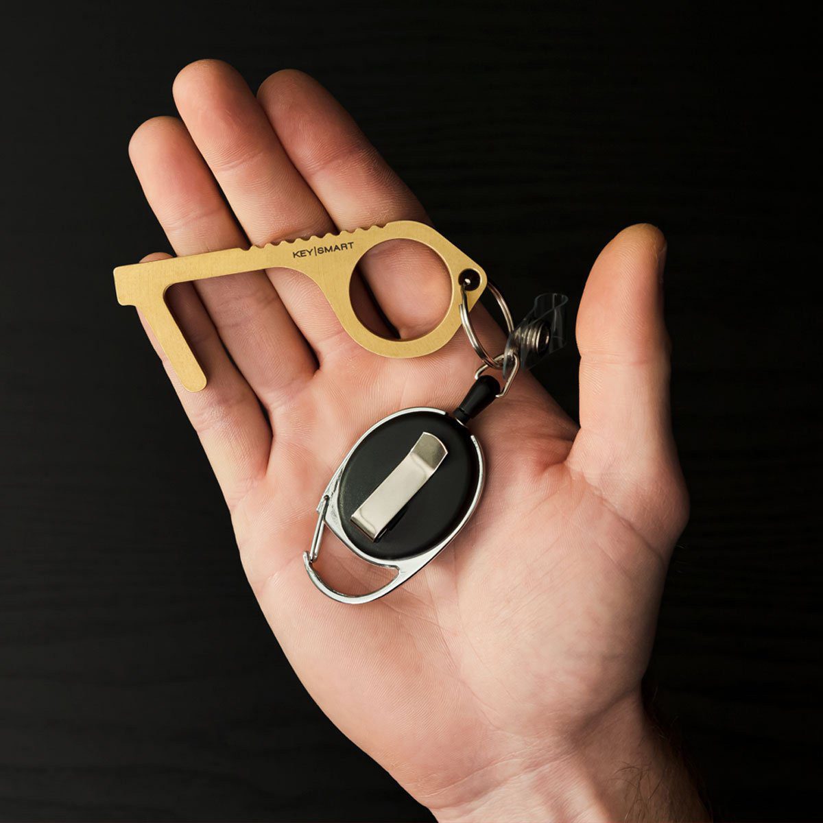 KeySmart CleanKey Brass Hand Tool