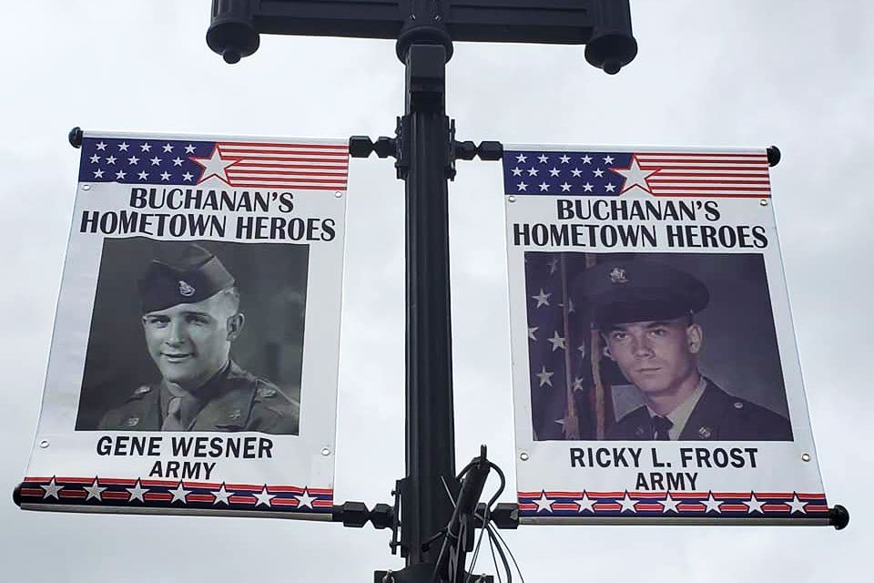 banners on a flag post