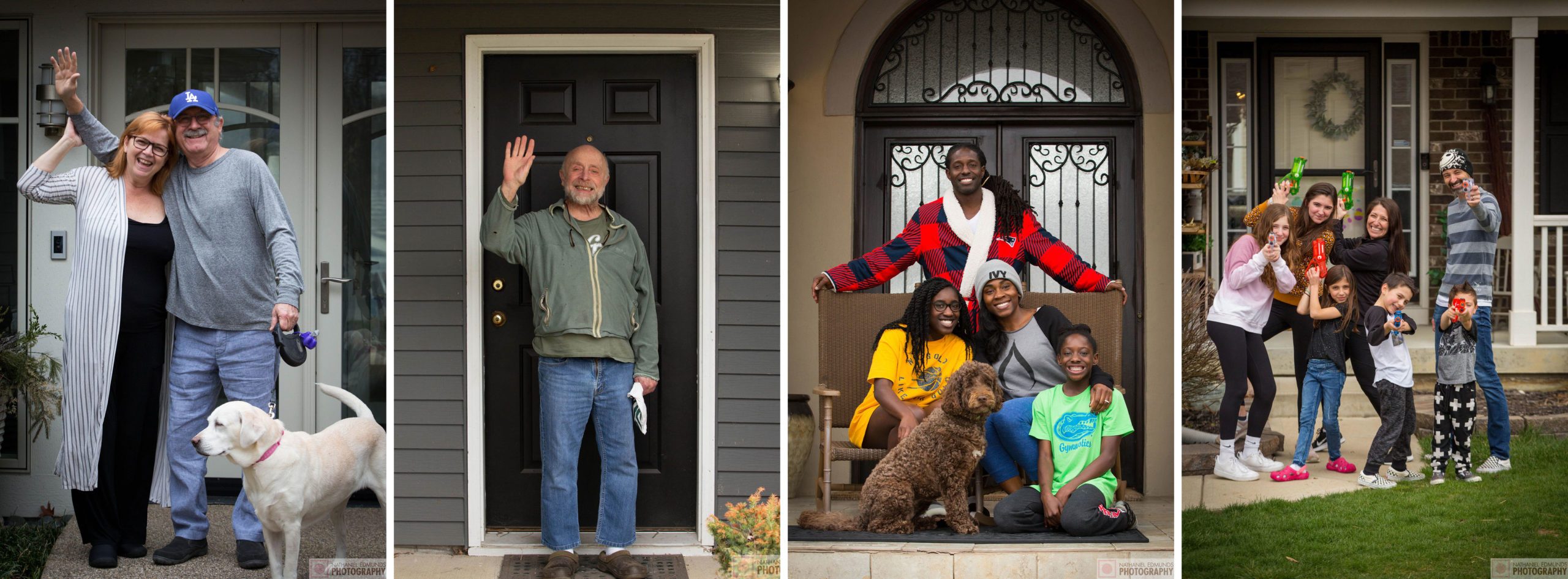 family doorstep portraits