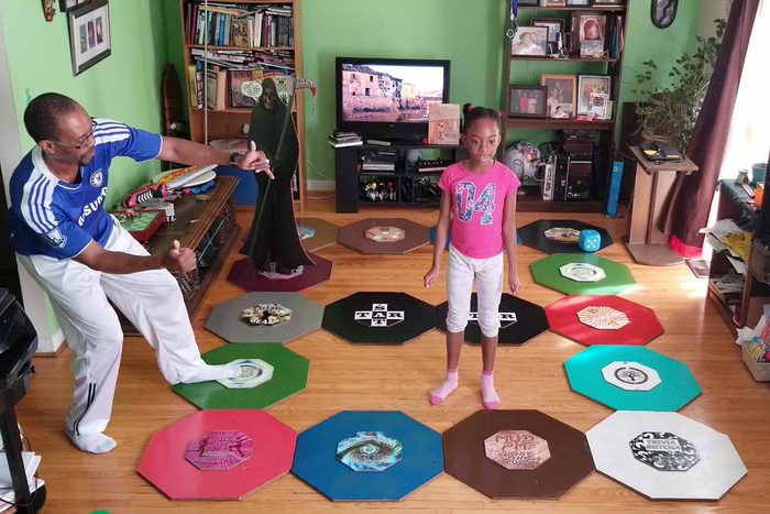 My dad turned our house into a giant board game