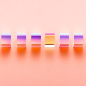 Isolated Color Refraction Glass Cube Prisms