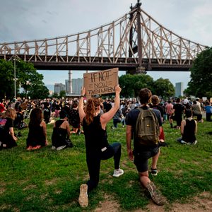 enough is enough black lives matter sign protests justice