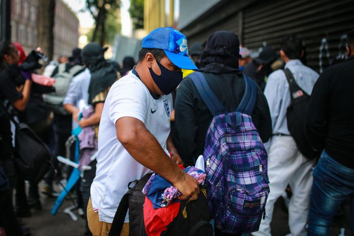 Protest against police brutality in Mexico City