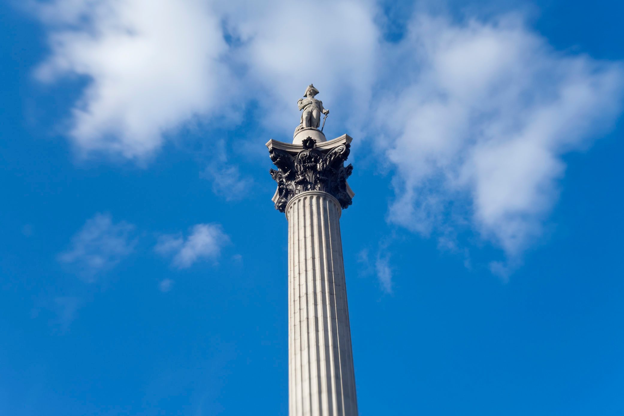 Nelsons Column, Trafalgar Square, London, England, U K