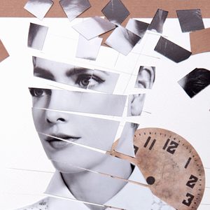 cut out collage of woman