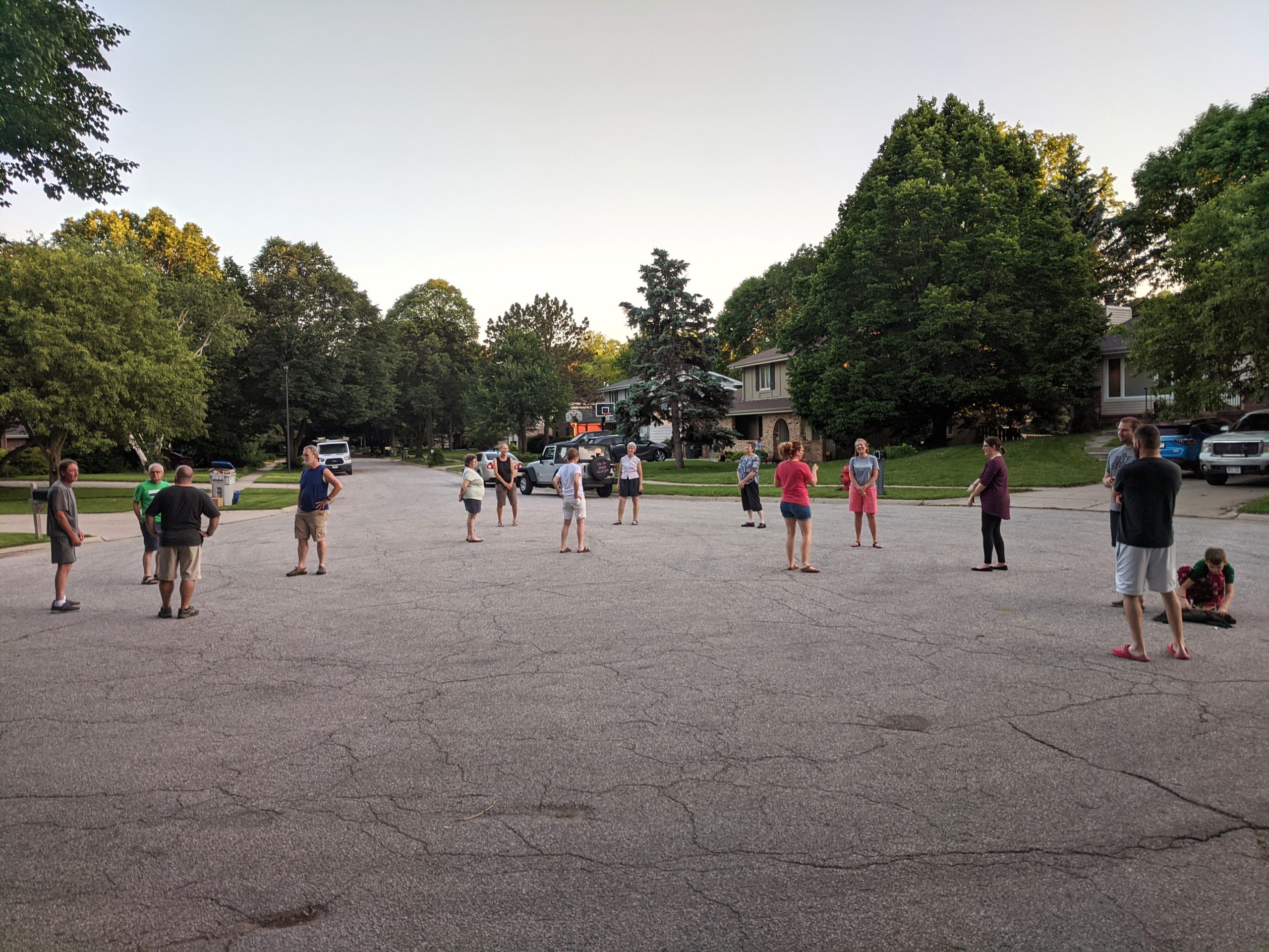 nightly neighborhood gathering