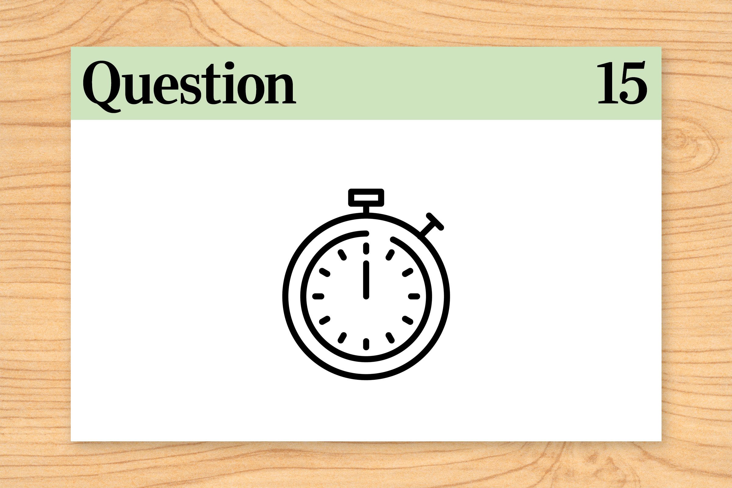 brain teaser question 15. stopwatch illustration