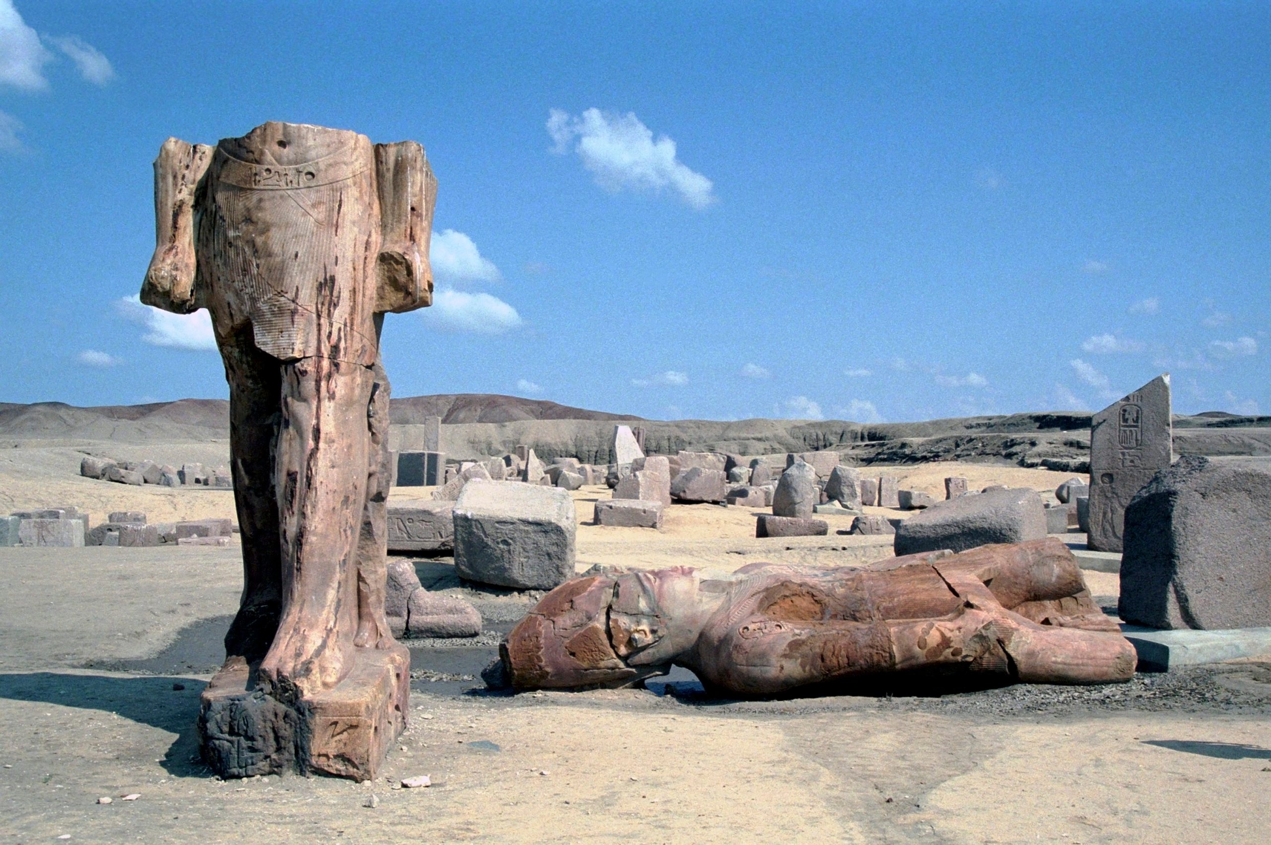 Ruins of the ancient city of Tanis, Egypt.