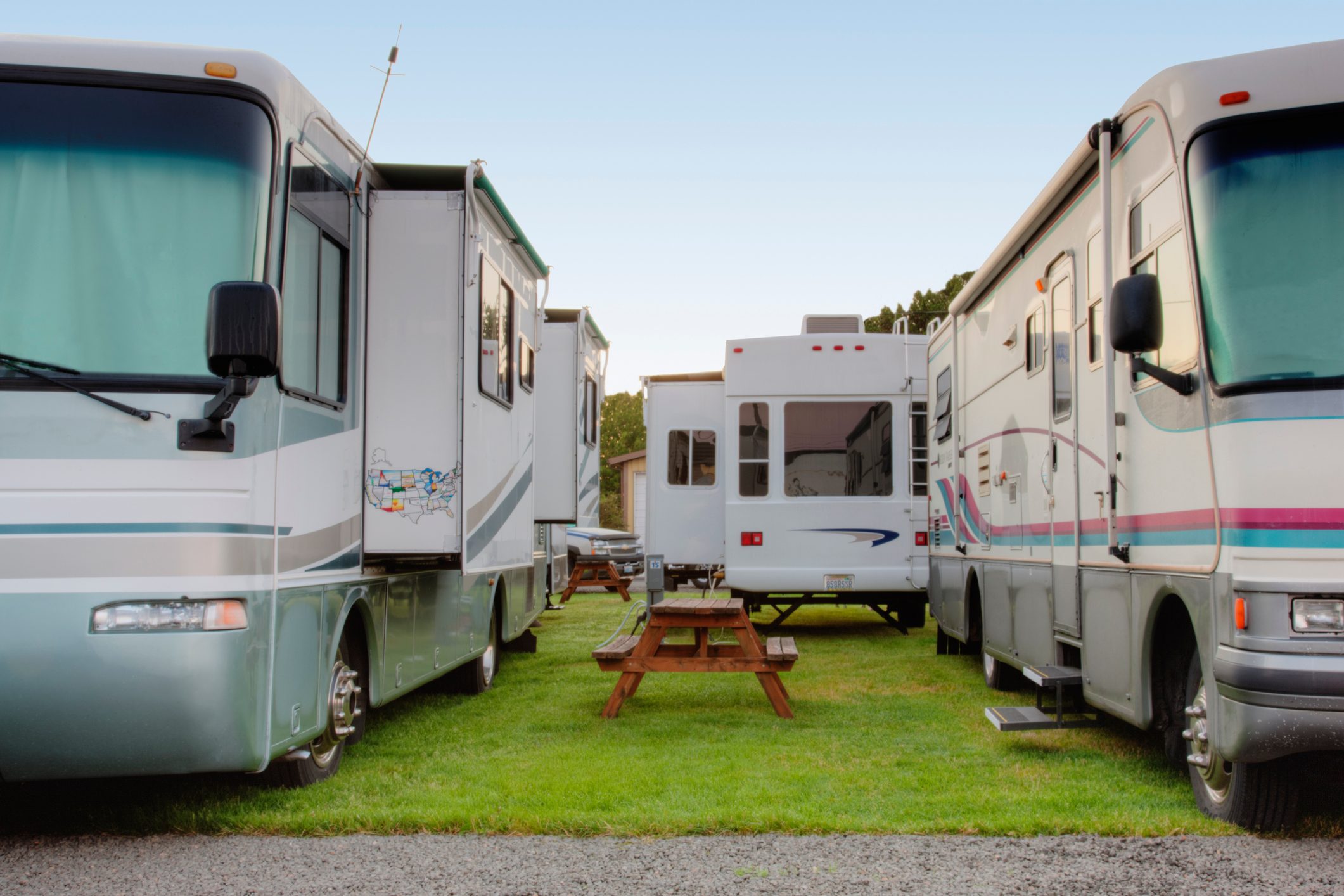 RVs in park